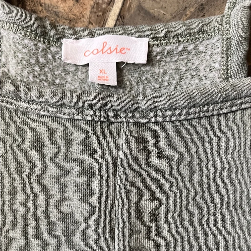 Colsie Olive Jumpsuit with Pockets - Picture 2 of 4